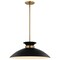 Nuvo Perkins 1-Light Medium Pendant - Matte Black with Burnished Brass 60/7461 - alternate 3
